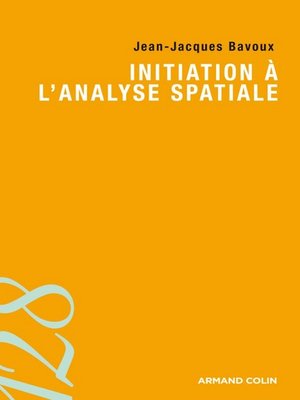 cover image of Initiation à l'analyse spatiale
